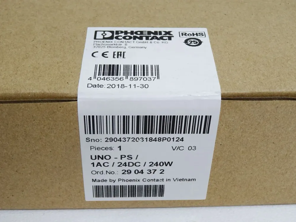 Phoenix Contact 2904372 UNO-PS/1AC/24DC/240W Stromversorgung /Neu OVP versiegelt