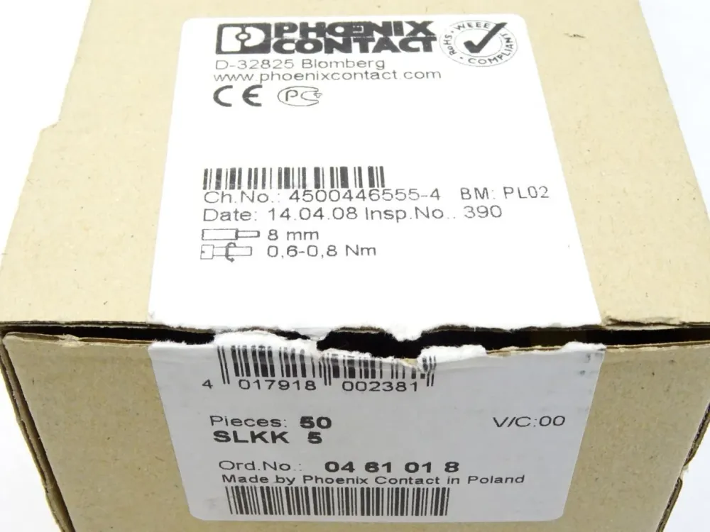 Phoenix Contact Doppelstockklemme SLKK5 / 0461018 / Inhalt : 50 Stück / Neu OVP