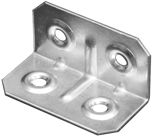 Piastrina Di Giunzione Angolare Ferro Zincato 100 Pz. Mm.40X20X20