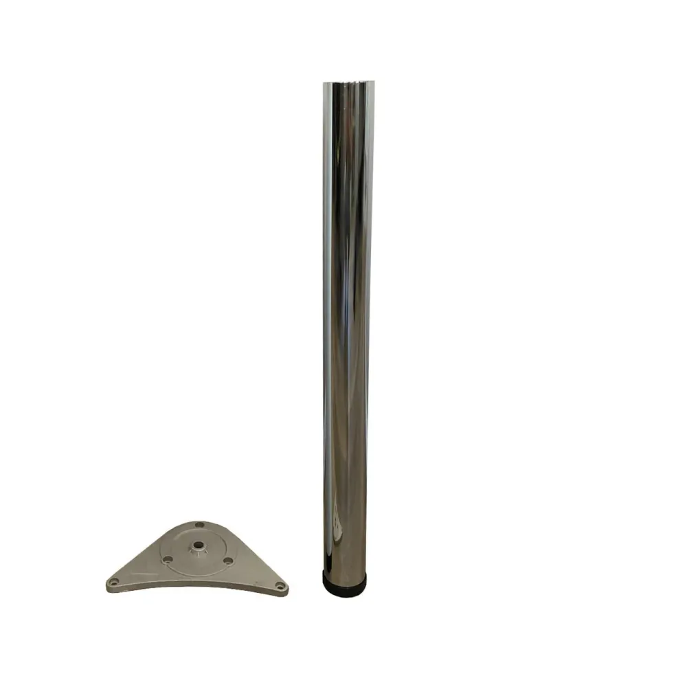 Piede acciaio tavolo d. 60xh710 mm cromo - 4 pz