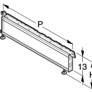 Piede Base Cm. 47X16 H Col. Bianco Ral9001
