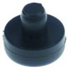 piede diametro 25mm h 10mm incasso diametro 10mm h tot. 20mm gomma con. 1 pz