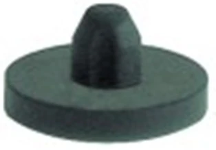 piede diametro 25mm h 4mm incasso diametro 8,5mm h tot. 13mm gomma con. 1 pz
