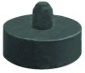 piede diametro 40mm h 15mm incasso diametro 10mm h tot. 28mm gomma con. 1 pz