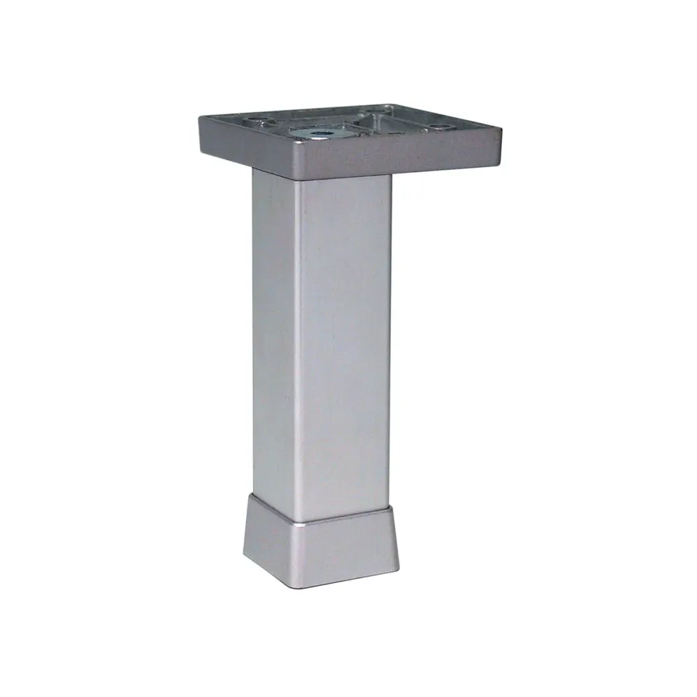 Piedino alluminio argento 100 mm art.p0702-z - 12 pz