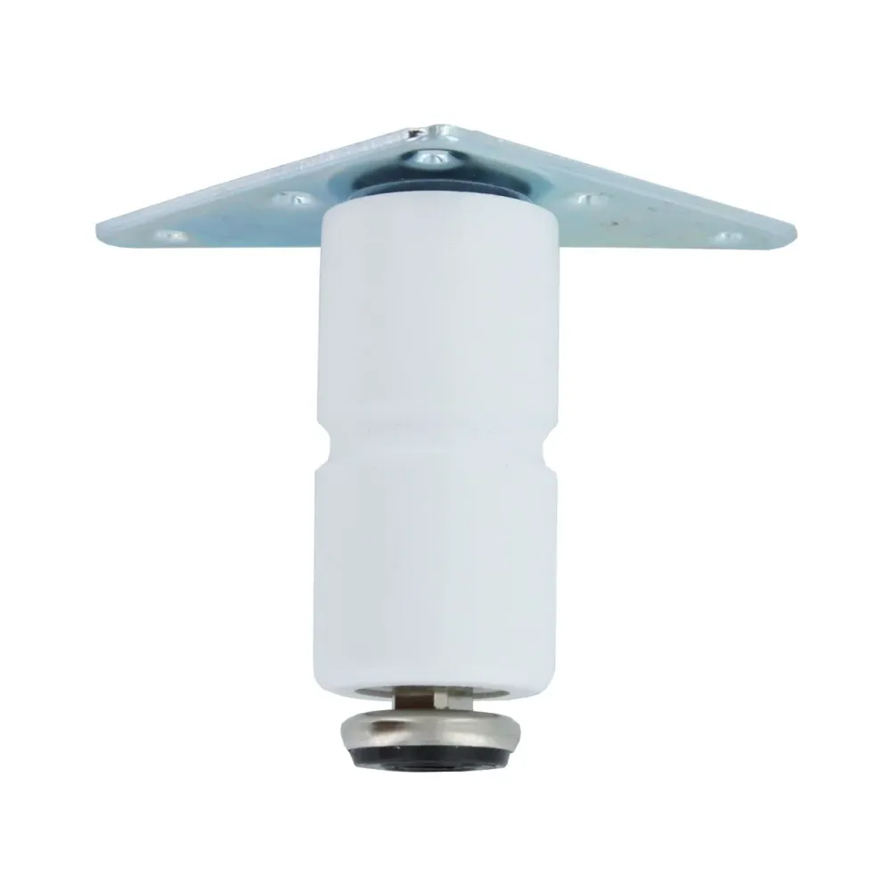 Piedino legno piastra mobile 100 mm bianco*