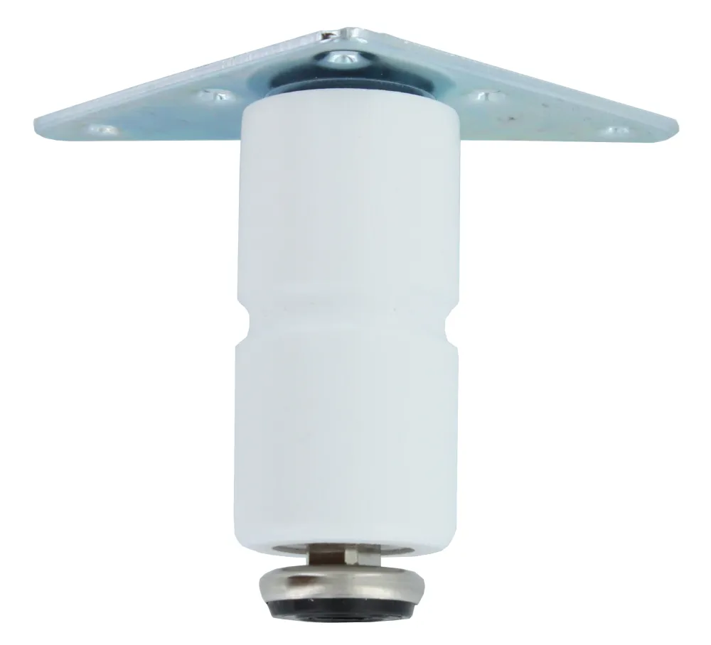 Piedino Legno Piastra Mobile 150 Mm Bianco*- 12,0 Pz