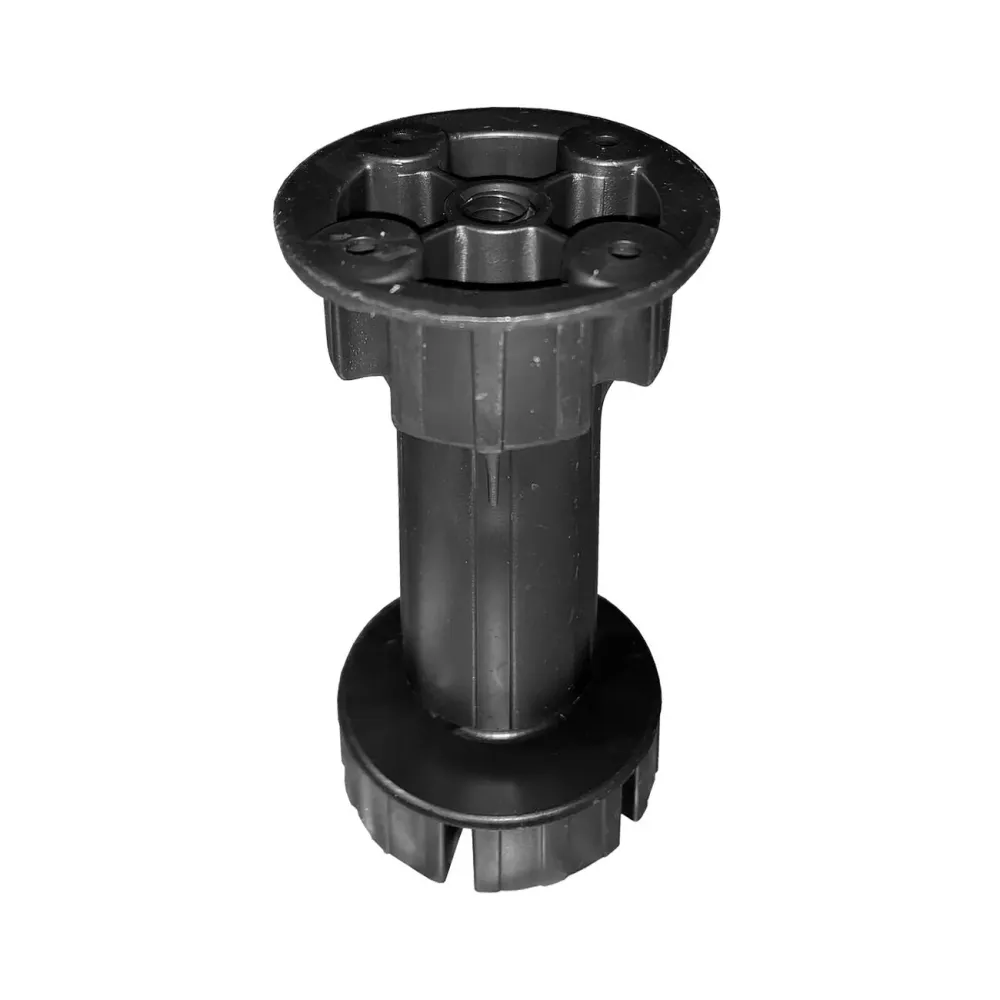 Piedino plastica d.30 x h150 mm nero cf 4 pz