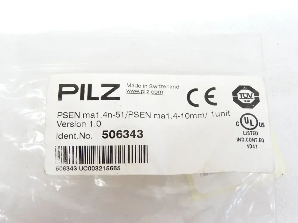 Pilz 506343 / switch 506313 PSEN ma1.4n-51 / 506301 actuator PSEn ma1.4-10mm / Neu OVP