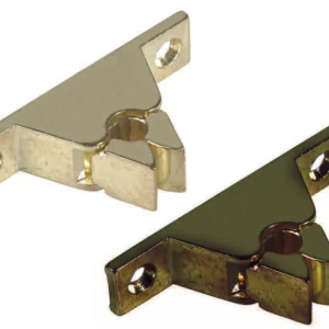Pinza Fermaporta Senza Incontro- - Mm.60X32X14H. Ottone Bronzato - 10 Pezzi