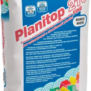 PLANITOP 210 BIANCO KG.25 Rasatura cementizia idrofuga tessitura civile fine per calcestruzzi e rivestimenti plastici