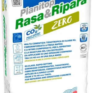 PLANITOP RASA & RIPARA ZERO KG.25 Malta cementizia tissotropica di classe R2 fibrorinforzata