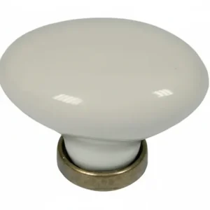 Pomoli Ovali Porcellana Mod.P02.01 Avorio- - Mm.24X34X25H. - 5 Pezzi Metalstyle