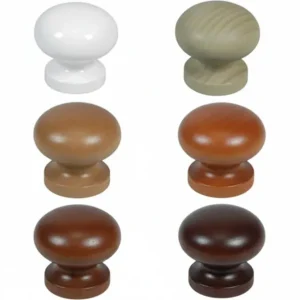 Pomoli Per Mobili Legno Liscio- - Ø Mm.35 Noce Chiaro - 10 Pezzi