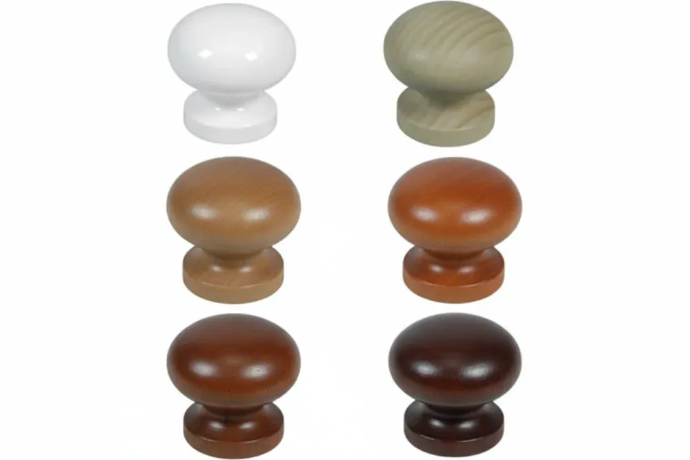 Pomoli Per Mobili Legno Liscio- - Ø Mm.35 Noce Chiaro - 10 Pezzi