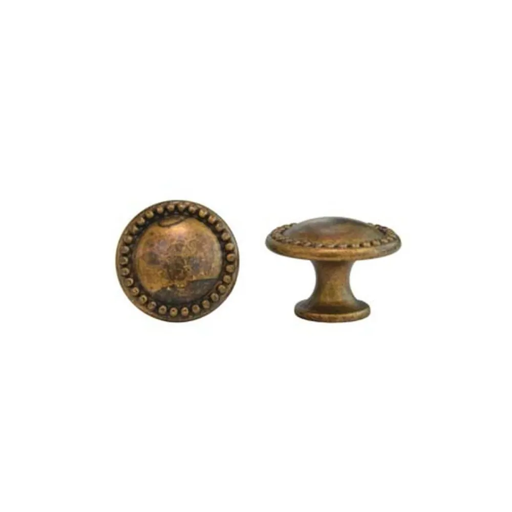Pomoli per mobili mod.24222 zama ottone anticato - Ø mm.25 - 10 pz