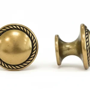 Pomoli Per Mobili Mod.24223 Zama Oro Di Valenza- - Ø Mm.30 - 5 Pezzi Metalstyle