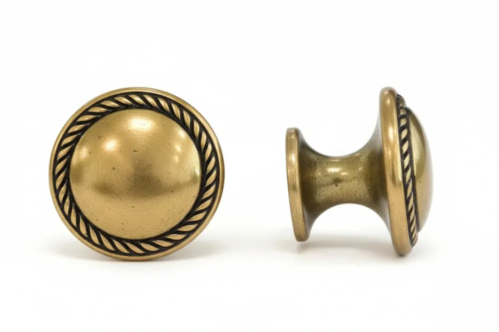 Pomoli Per Mobili Mod.24223 Zama Oro Di Valenza- - Ø Mm.30 - 5 Pezzi Metalstyle