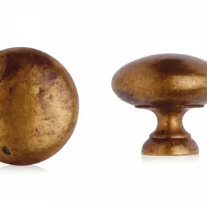 Pomoli Per Mobili Mod.24228 Ottone Anticato- - Ø Mm.32 - 5 Pezzi Metalstyle