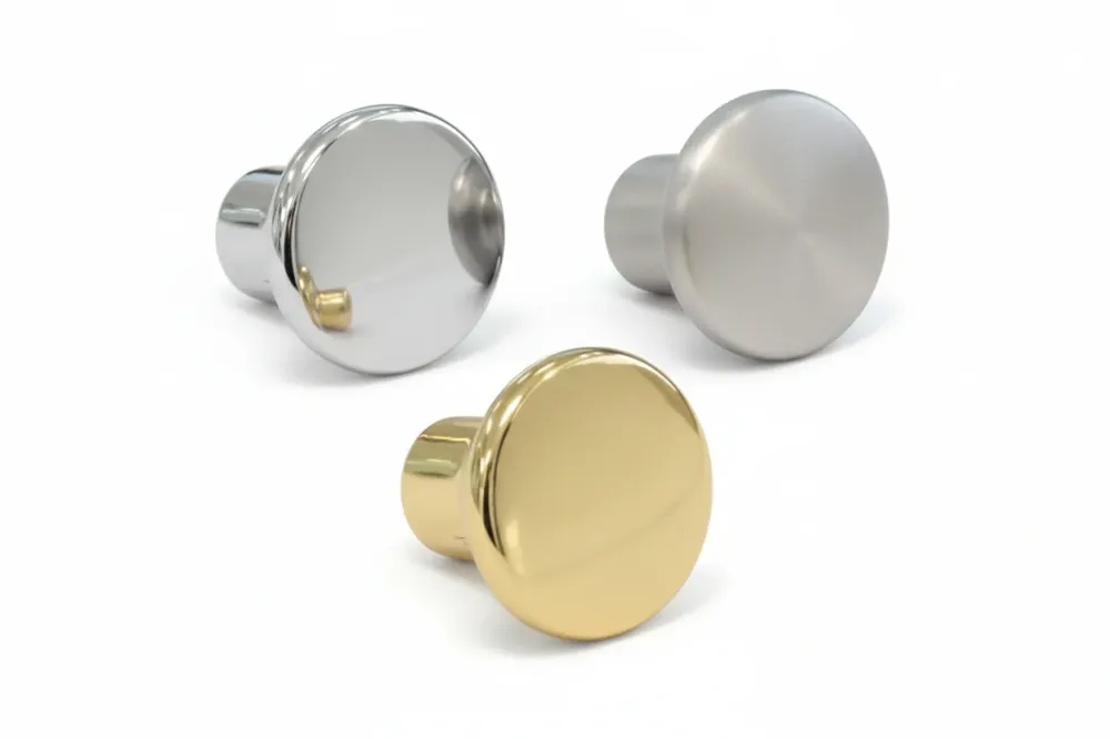 Pomoli Per Mobili Mod.Ga09 Zama- - Ø Mm.24 Cromo Lucido - 5 Pezzi Metalstyle