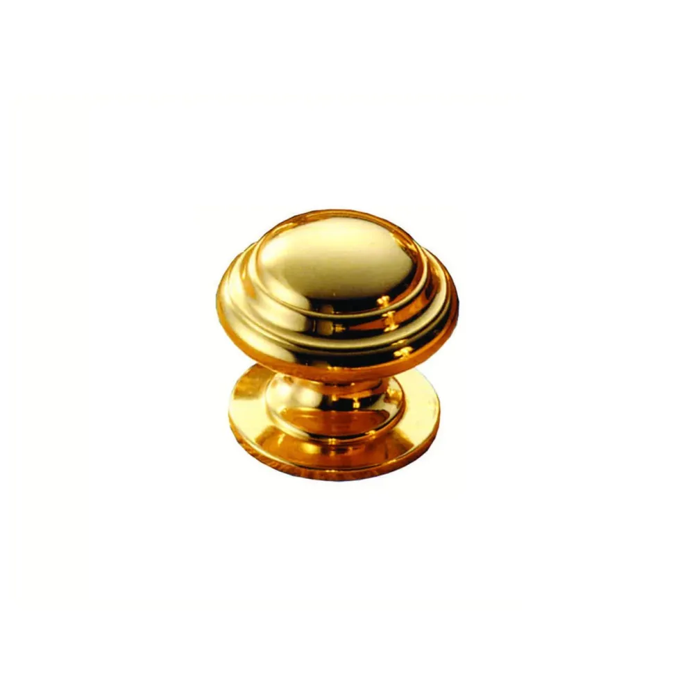 Pomoli per mobili sagomati ottone lucido - 5 pz