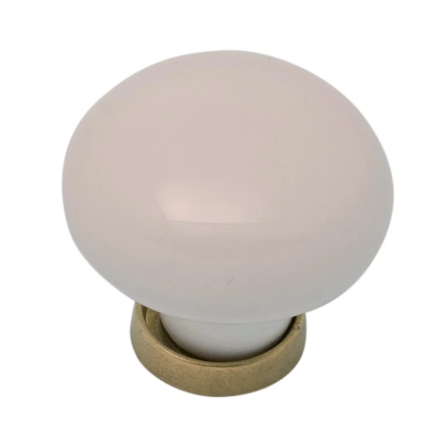 Pomolo Porcellana Tondo C/Base F/ 3 31X26 Mm**- 25,0 Pz