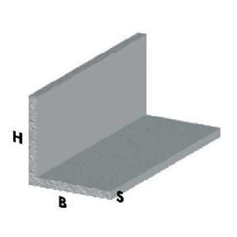 Profilo angolare argento h 100 cm 25x25x1 mm - ARCANSAS - 5 pz