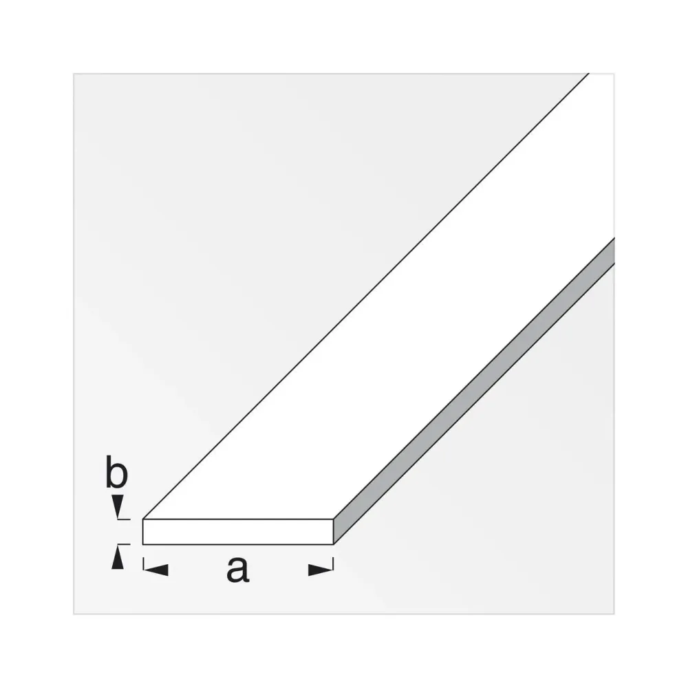 Profilo bianco h.200 cm piatto 20x2 mm - 5 pz