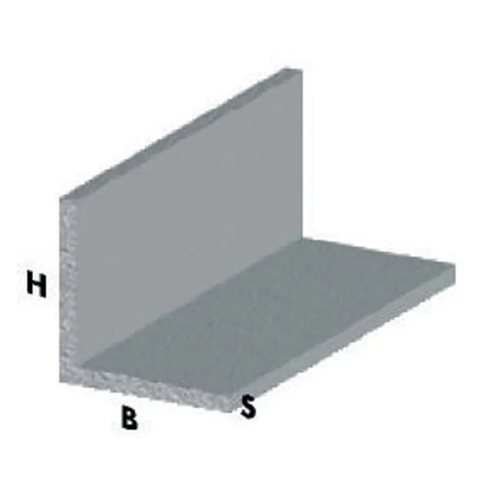 Profilo cromo h.100 cm angolare 15x15x1 mm - 5 pz