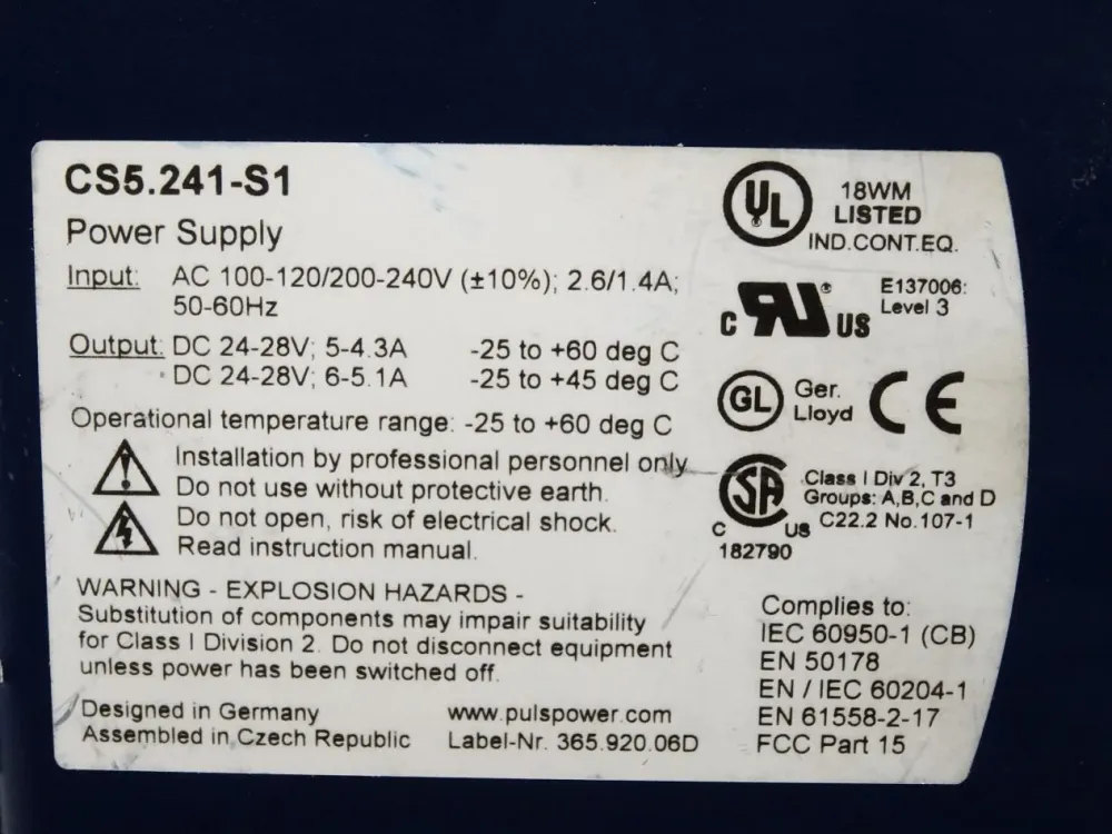 Puls Power CS5.241-S1 / Power Suppply