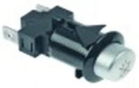 pulsante pressione incasso diametro 20,6x16,4mm argenteo 1no 250v 16a attacco faston maschio 6,3mm