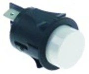pulsante pressione incasso diametro 25mm bianco 1no 250v 16a attacco faston maschio 6,3mm