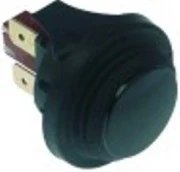 pulsante pressione incasso diametro 25mm nero no 250v 16a attacco faston maschio 6,3mm