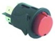 pulsante pressione incasso diametro 25mm rosso 2no 250v 16a attacco faston maschio 6,3mm