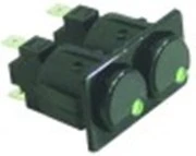 pulsantiera dimensioni di montaggio 28,5x52,6mm nero 1no/no 250v 16a attacco faston maschio 6,3mm