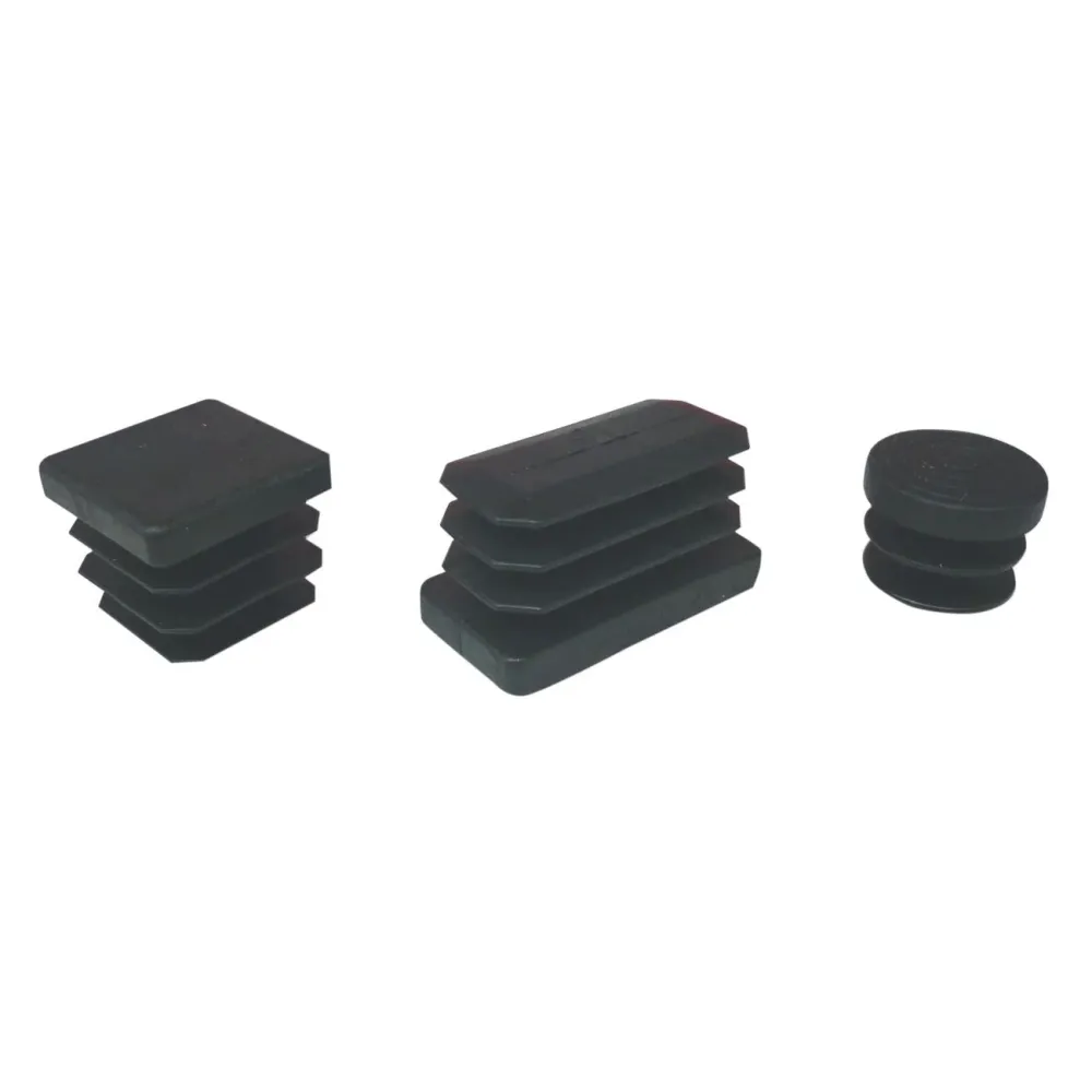 puntali tondi 20 mm plastica nero 10 pz - 6