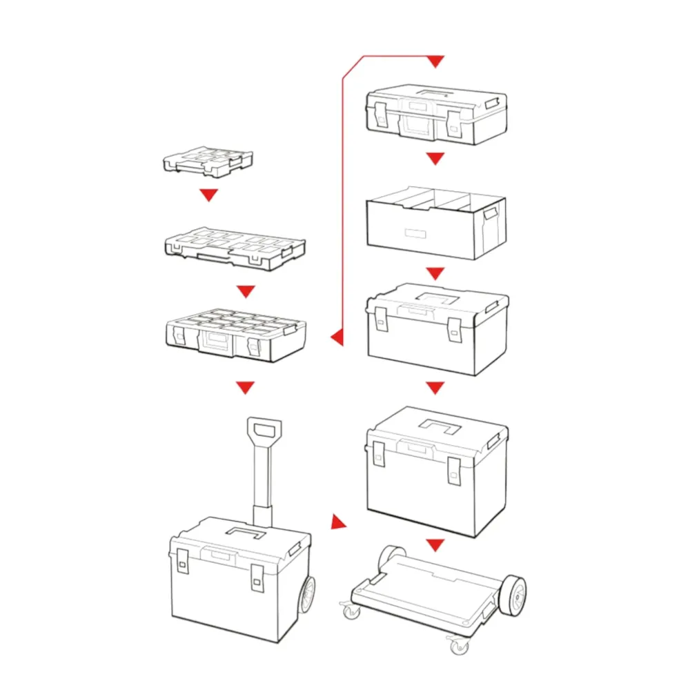 Qbrick System ONE 450 2.0 Valigia portautensili professionale 585 x 385 x 420 mm 52 l impilabile IP66