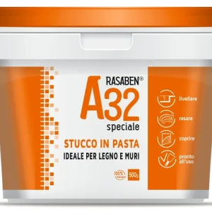 Rasaben Stucco Pasta Per Legno E Muri A32 Speciale Kg.20