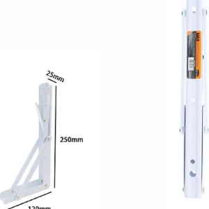 Reggimensola Supporto Staffa Metallo Pieghevole Regolabile 25x12x2.5 Cm 07917