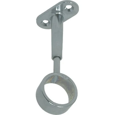 Reggitubo Armadio Tondo Regolabile Centrale - Zama Cromato H.Mm 65/105 Tubo Mm 25- 12 Pezzi