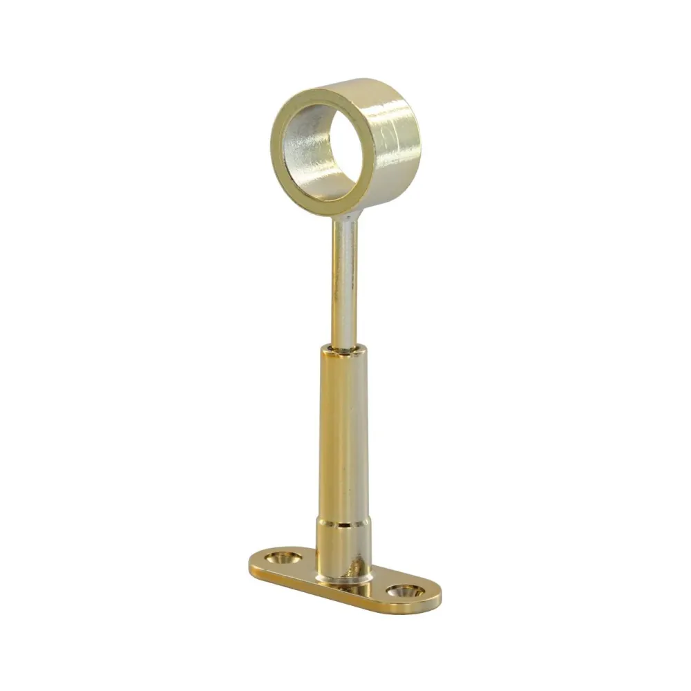 Reggitubo tondo centrale regolabile per tubo 18 mm ottonato - 24 pz