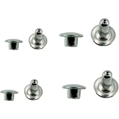 Rivetto Maschio Femmina Pronty - Acciaio Nichelato 033 Cf=Pz 15- 12 Confezioni