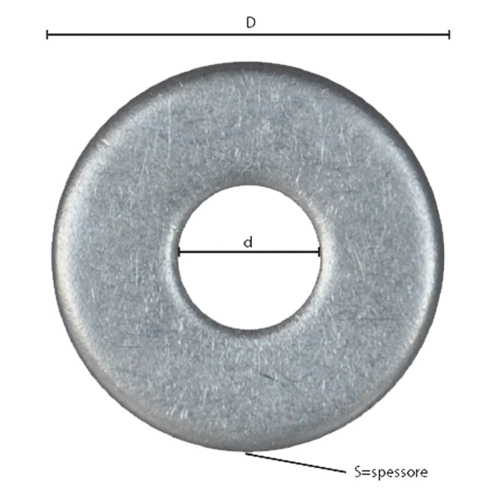 Rondella Grembialina Inox A2 M 13- 3,0 X 37 X 13 Mm - 2 Centinaio