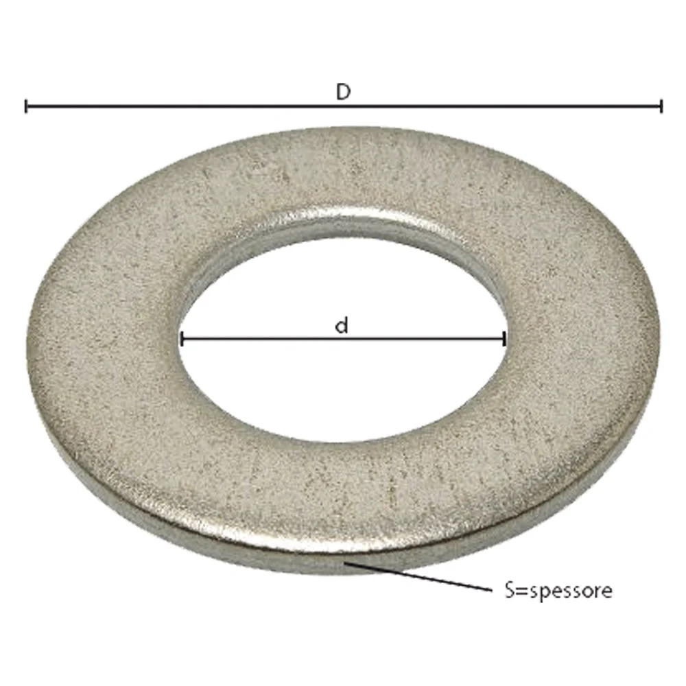 Rondella Piana Comune M 27 - 4,3 X 50 X 28 Mm - 1 Centinaio