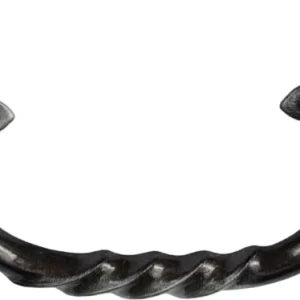 RSP - MANIGLIA SNODATA FERRO MARTELLATO BRUNITO INTERASSE 30MM***