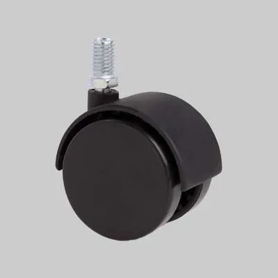 Ruota Arredamento Gemellata C/Perno 50 Mm - Fil. M8 - Portata 35 Kg - 4 Pezzi