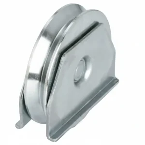 Ruota Cancelli Gola V 1 Cuscinetto Sfera Art.417 Ee ¸ Mm.120X24 Portata Kg.250 Gola V 92 ° Combi