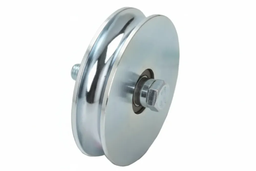 Ruota Cancelli Gola Tonda Con 2 Cuscinetti Sfera Art.405 Ø Mm.100X28 Portata Kg.410 Combi