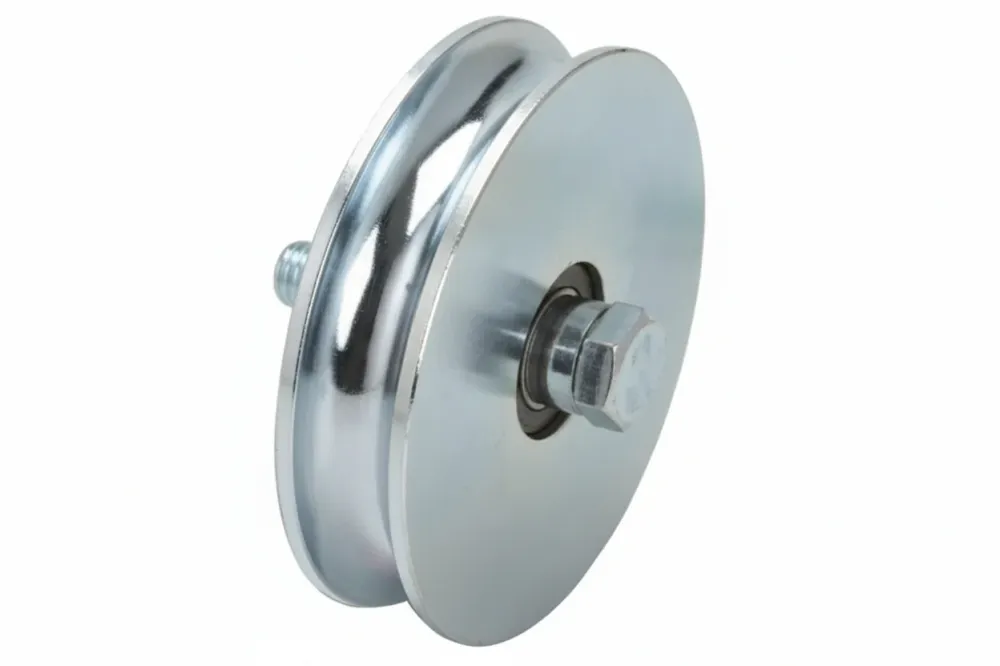 Ruota Cancelli Gola Tonda Con 2 Cuscinetti Sfera Art.405 Ø Mm.140X32 Portata Kg.550 Combi