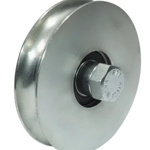ruota con bullone per cancelli gola tonda 140 mm